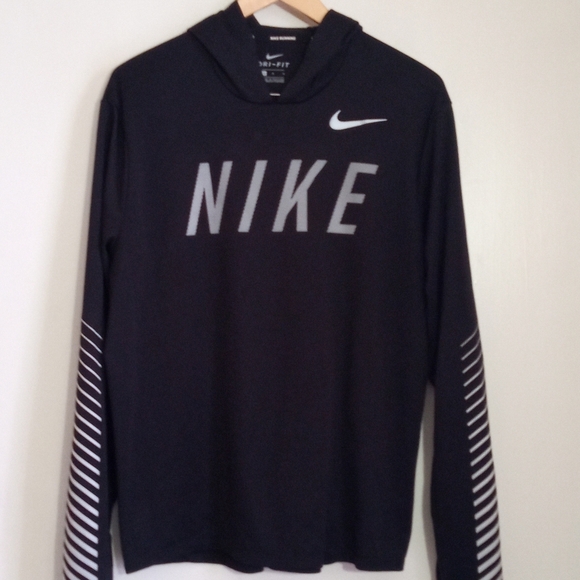Nike Dri-Fit running long sleeve top with thumb holes men's size large - Picture 1 of 12